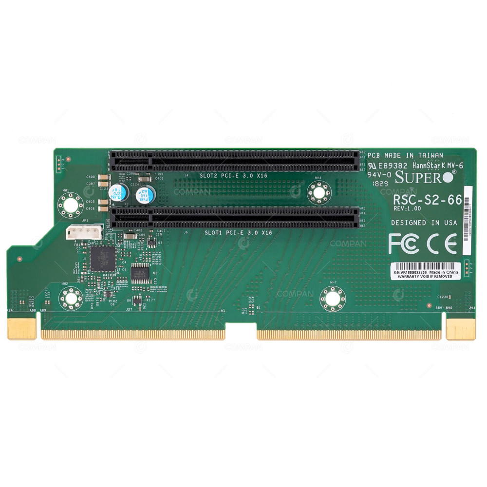 RSC-S2-66  SUPERMICRO 2U PASSIVE STANDARD RISER CARD 2XPCIE 3.0 X16